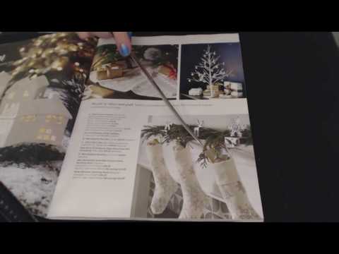 ASMR Soft Spoken ~ Reviewing Holiday Catalog w/Pointer (Page Turning @ End)