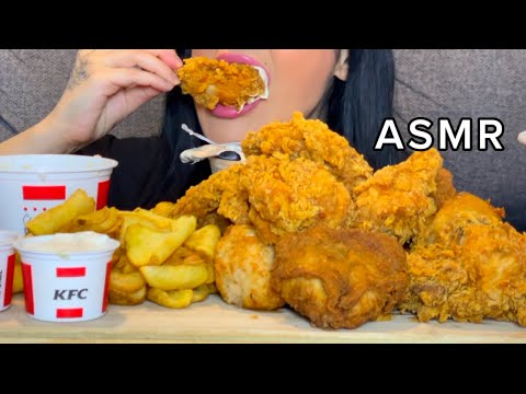 ASMR KFC Crispy Hot Fried Chicken & Fries Mukbang