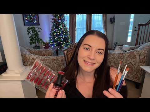 ASMR Xmas Role Play Pt 8: Doing Your Nails & Getting You Ready For Your Christmas Party!