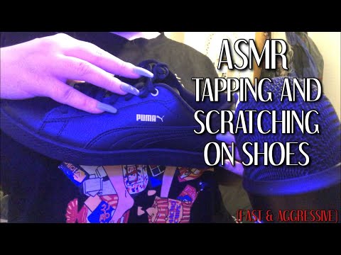 ASMR - Tapping and Scratching on Shoes (FAST & AGGRESSIVE)