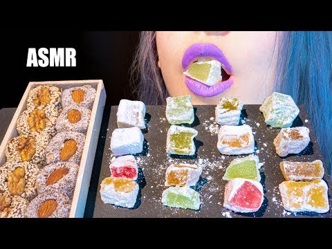 ASMR: STICKY TURKISH DELIGHT LOKUM & FIG CANDY | Middle Eastern Candy 🍭 ~ Relaxing [No Talking|V] 😻