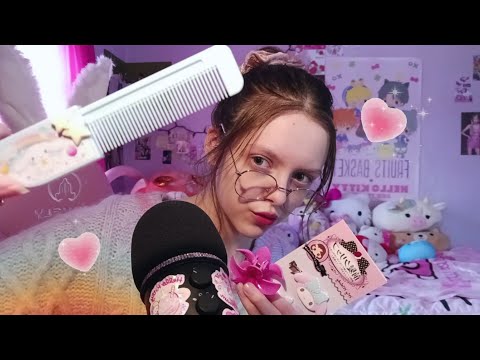 ASMR girl in the back of the class plays with your hair ♡ (personal attention)