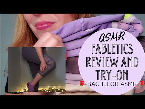ASMR - Fabletics Try-On & Review 💕 (Legging Scratching, Fabric Sounds, Whispers)