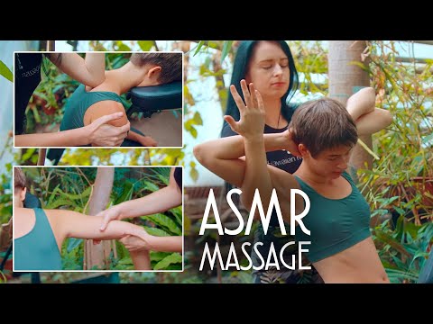 ASMR | JUNGLE MASSAGE | Jungle Massage Spa Relaxation (back, neck, deep pressure)