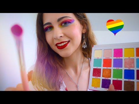 ASMR | 🌈 Girlfriend Does Your PRIDE Makeup RP 🌈 | Whispering