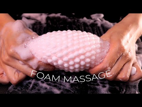 ASMR Brain Melting Foam Massage for Sleep (No Talking)
