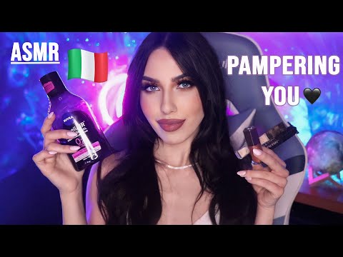 ASMR - Friend Pampers You, Lipgloss Pumping, Personal Attention, Makeup Triggers (ita asmr)