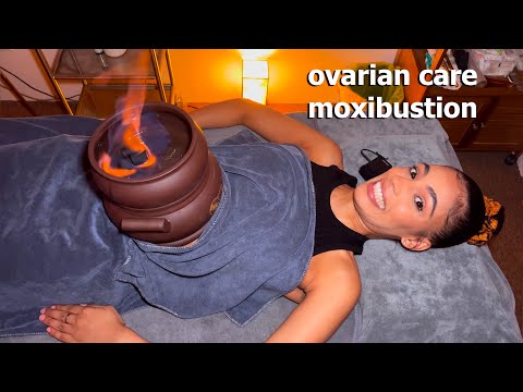ASMR: Ancient Chinese Belly Massage with FIRE Moxibustion for Ovarian Care!