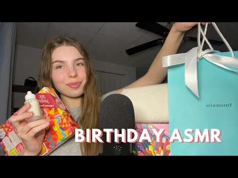 ASMR what i got for my birthday (haul, tapping, scratching)