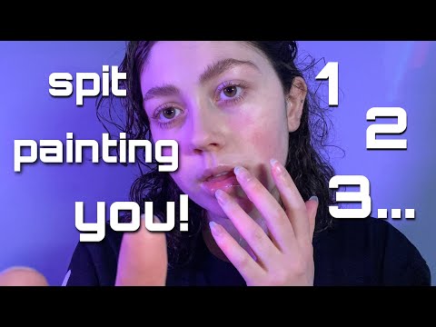 ASMR | SPIT PAINTING COUNTDOWN on YOU with personal attention and WET mouth sounds (focus games)