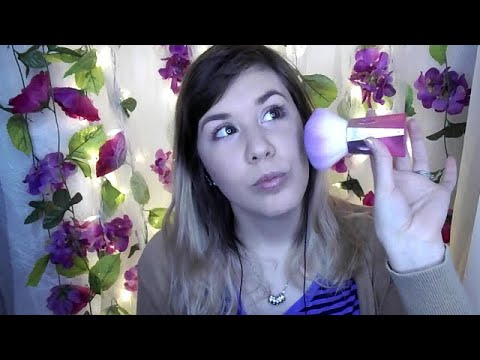 ASMR Brushing Your Face (with Whispering, Stipple, Schoop, Pouf, and Kisses)