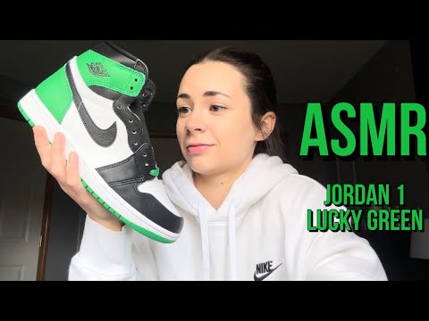 ASMR • Jordan 1 Retro High OG “Lucky Green” Review 🍀