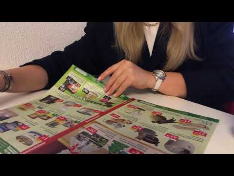 ASMR | Sales Circulars Whispered Show & Tell, flipping through pages, paper sounds