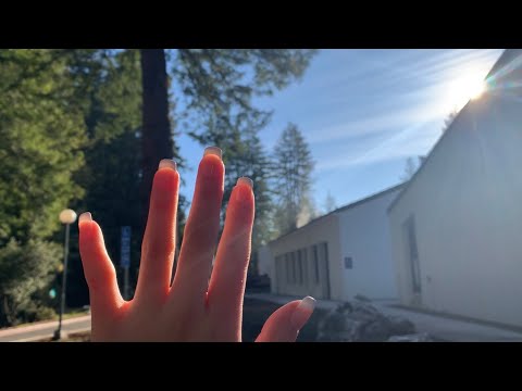 ASMR 4 minute tapping around college/nature *camera tapping* *public ASMR*