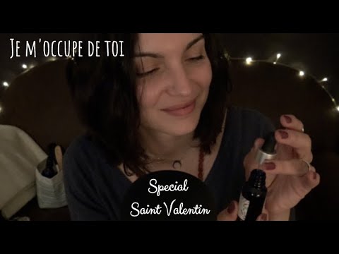 ASMR 🎧 Je m'occupe de ton visage pour la Saint Valentin 💝 Soins + Maquillage