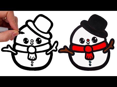 Comment Dessiner un Bonhomme de Neige Mignon Kawaii [Noël 2020]