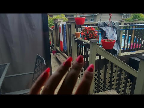 quick ASMR tapping on a window