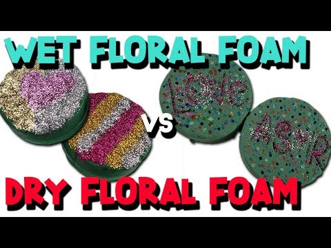 Wet Floral Foam Vs Unsoaked Floral Foam - Satisfying Floral Foam ASMR