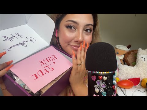 ASMR unboxing a package from a subscriber!! 😭💜 ILYSM ~Thank you Ashlee~ | Whispered