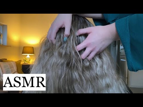 ASMR | Hair scratching w. acrylic nails & gentle head tapping 💅🏼 (no talking)