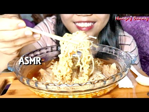 ASMR Eating SPicy Enoki Mushroom and Ramen Noodles Real Sound | Mukbang