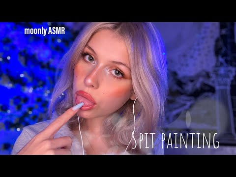 ASMR-spit painting you💧(wet,tingly,mouthsounds…)