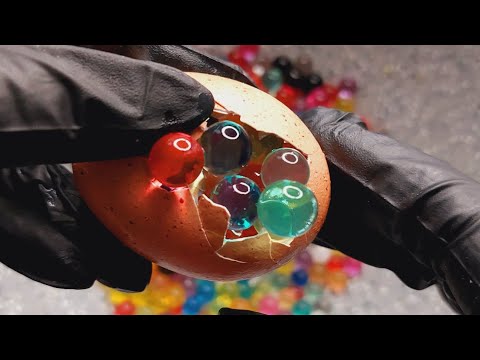🥚 satisfying video 🥚  gel balls in egg #viral #asmr #odlysatisfying