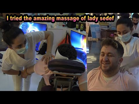 I tried the amazing massage of lady sedef & BACK CRACK & asmr back, neck, elbow, shoulder massage