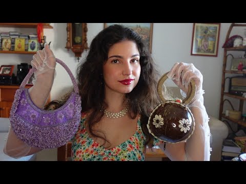 ASMR show and tell NEW BAGS + What's inside my bag? NEW GLOVES, fabric sounds, Vivienne Westwood bag