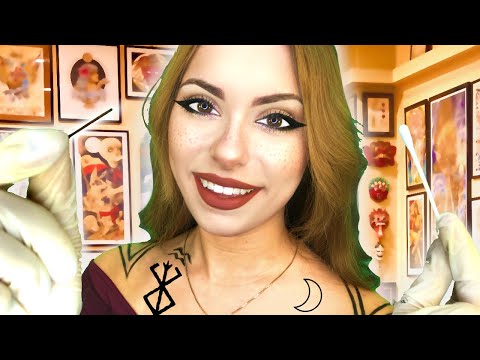 [ASMR] Piercing Café Roleplay 🌜Your FIRST Piercing🌛 Face Exam , Measuring You , Personal Attention 🐉