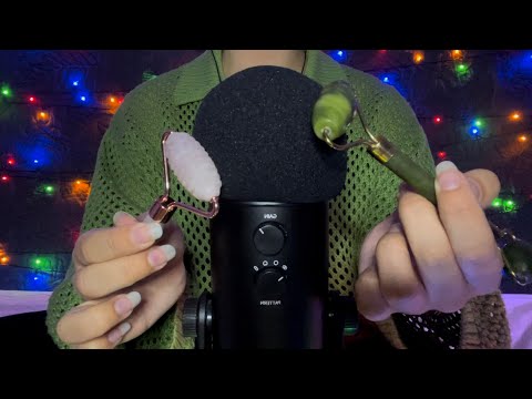 ASMR - Random Relaxing Triggers & Whispering (Tapping, Scratching, Microphone Rubbing...)
