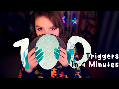 ASMR 100 Triggers in 4 Minutes 💎No Talking