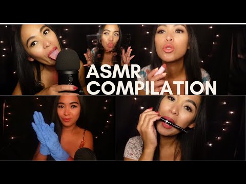 ASMR COMPILATIONS 2021| MIC LICKING| LENS LICKING| GLASS KISSING| PEN NOMS| FISHNET SCRATCHING