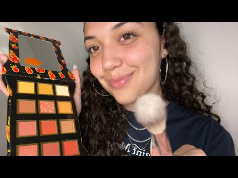 ASMR fast and aggressive bestie does your makeup for prom