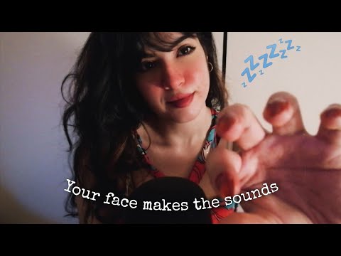 ASMR But your face makes the sounds ( Fixing your face , Removing objects that are stuck in it)