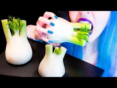 ASMR: Super Crispy & Raw Fennel | Unwrapping & Eating ~ Relaxing Eating Sounds [No Talking|V] 😻