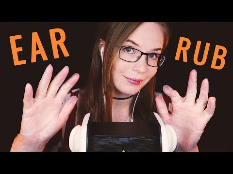 ROUGH & INTENSE Ear Massage and Cupping ASMR - Sticky-Crinkly Gloves, Aloe Gel (NO TALKING)