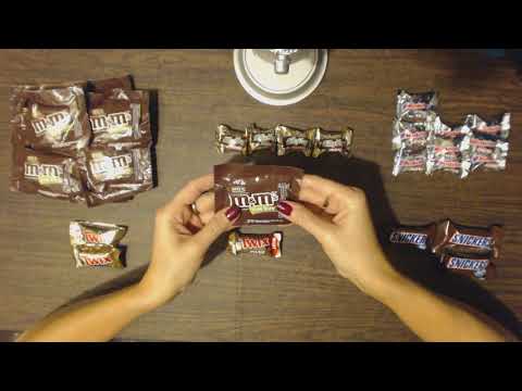 ASMR Plastic Crinkle ~ Sorting & Counting SIX POUNDS of Halloween Candy (Soft Spoken)