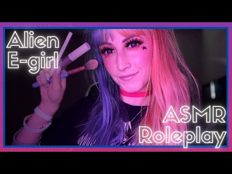 ASMR - Alien E-Girl Gives You a Makeover (whisper, personal attention, tapping)