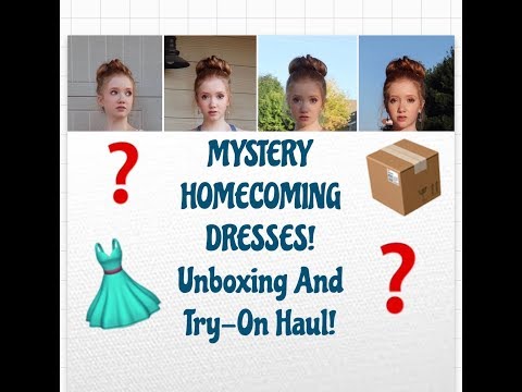 MYSTERY BOX Homecoming Dresses! Try On Haul! 💕👗