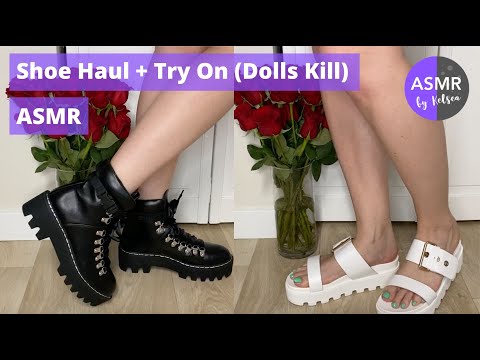 ASMR | Soft-Spoken | Dolls Kill Shoe Haul + Try On