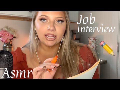 ASMR Job Interview Roleplay | Typing, Writing, Whispers 💜