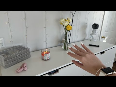 ASMR fast and aggressive tapping around my room with camera tapping and scratching 🌼