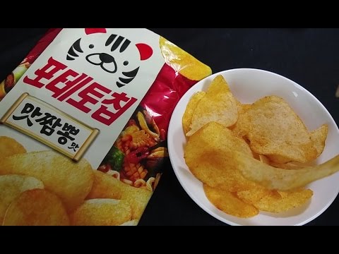 ASMR: Jjambbong Chip 맛짬뽕맛 포테토칩 이팅사운드 먹방 Potato Chip Jjambbong Taste Eating Sounds Mukbang No Talking