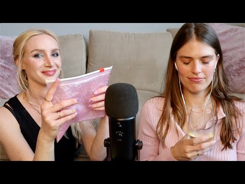 Friend does ASMR for the first time (random triggers) 🤪