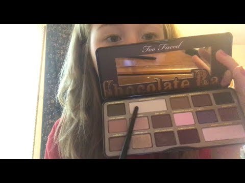 ASMR doing my eyeshadow with the two faced chocolate bar palette 🎨 makeup