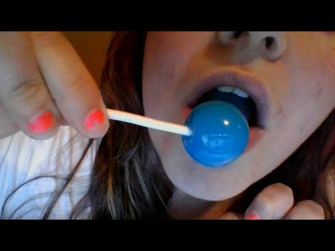 ASMR Sucking Lollipop, Blue Raspberry