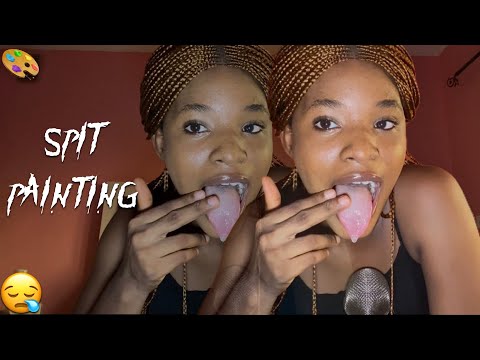 ASMR| Welcome back Spit Painting| Mouth Sounds~ the Weather is so hot 🥵