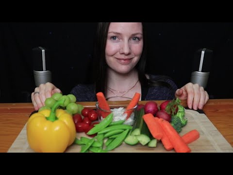 ASMR Veggie Platter | Mukbang | Extremely Crunchy Eating Sounds | Whispering