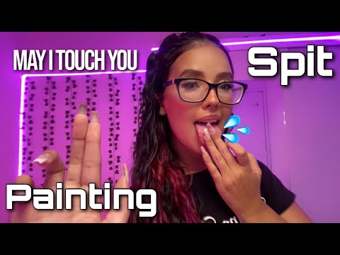 ASMR - INTENSE SPIT PAINTING YOUR FACE👄💦 | wet mouth sounds